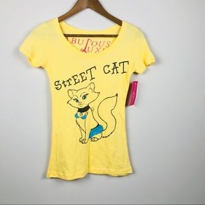 NWT FABULOUS LUXURY Street Cat Graphic Tee